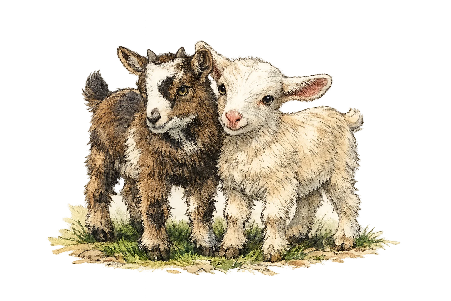Kit and Kat, the young Klawerjas goats