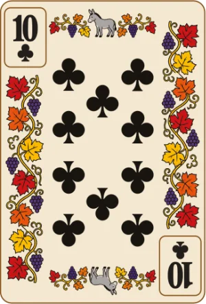 Ten of clubs, 10 points