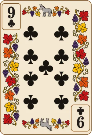Nine of clubs, 14 points