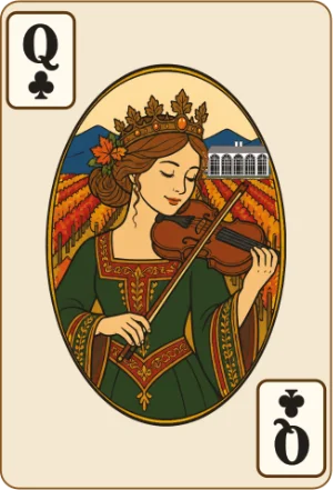 Queen of clubs, 2 points