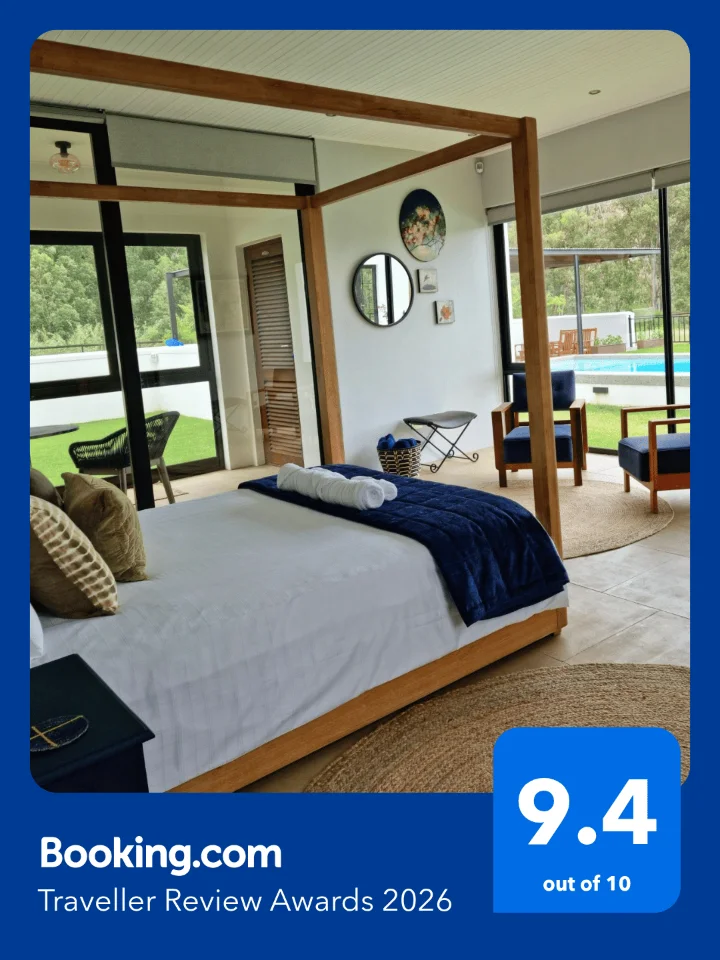 Booking.com Traveller Review Award 2026 for Blue Strings Room, rated 9.4 out of 10